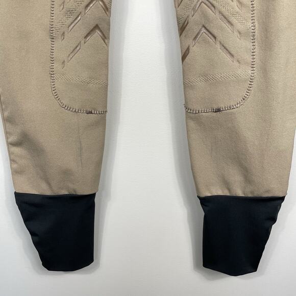 Animo Equestrian Breeches Ladies IT 46 US 14 Khaki Knee Patch Grip Riding Pants - Picture 6 of 10